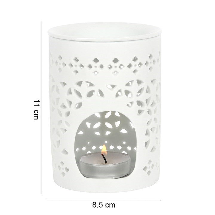 White Matte Cut Out Oil Burner