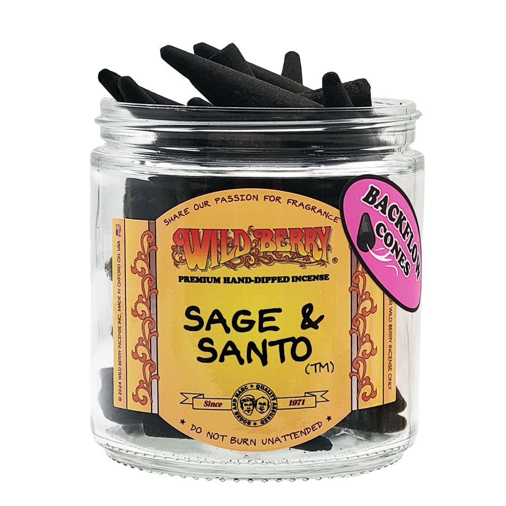 Wild Berry Back Flow Cones Sage & Santo