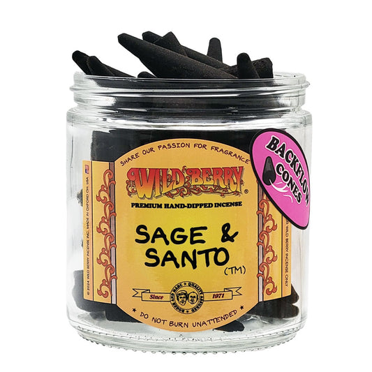 Wild Berry Back Flow Cones Sage & Santo
